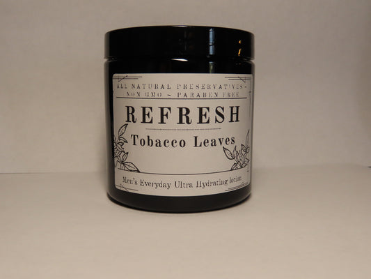 Men's Natural Scented Lotion: Tobacco Leaves(8oz)